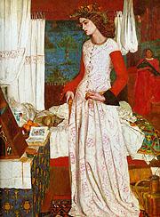 William Morris,
          Guinevere or La Belle Iseult (1858)