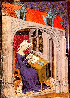 Christine de Pizan
                  reading